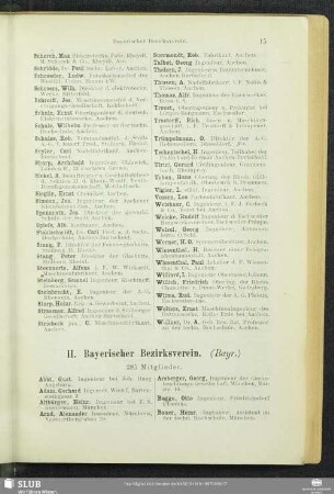 II. Bayerischer Bezirksverein.