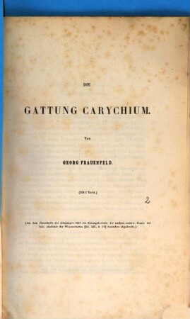 Zoologische Abhandlungen : (Aus den Sitzungsberichten der mathem. - naturn. Classe der Kais. Akademie der Wiss. in Wien besonders abgedruckt.). 2