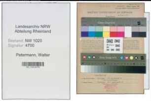 Entnazifizierung Walter Petermann , geb. 08.12.1909 (Konstrukteur)