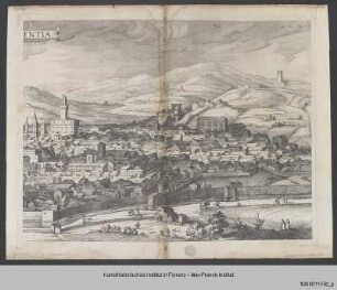 Drittes Blatt einer vierteiligen Stadtansicht von Florenz von Osten