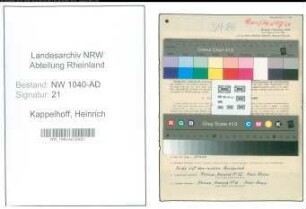Entnazifizierung Heinrich Kappelhoff , geb. 17.08.1913 (Amtsarzt)