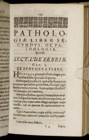 Liber Secundus, De Pathologia speciali.