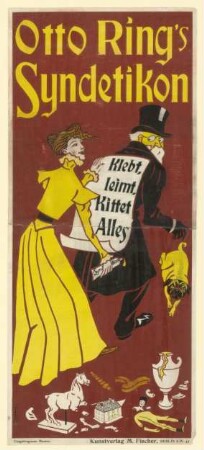 Otto Ring's Syndetikon klebt, leimt, kittet alles