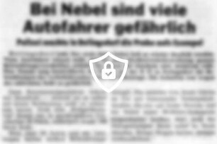 Bei Nebel sind viele Autofahrer gefährlich