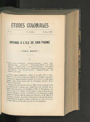 Voyage A L'Ile De San-Thomé.