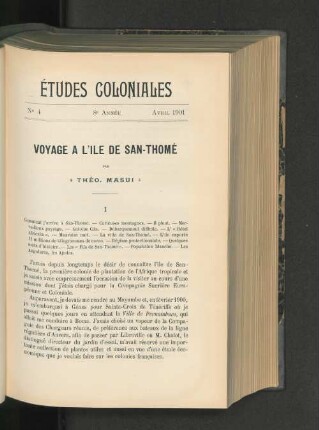 Voyage A L'Ile De San-Thomé.