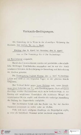 Verkaufs-Bedingungen / Aufträge