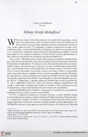 71: Kilimy Józefa Mehoffera : =