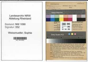 Entnazifizierung Sophie Weissmueller , geb. 00.00.0000 ()
