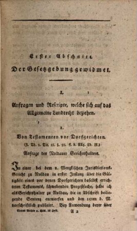 Neues Archiv der preußischen Gesetzgebung und Rechtsgelehrsamkeit. 4. 1805