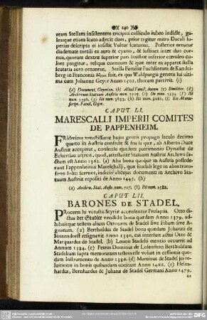 Caput LII. Barones de Stadel