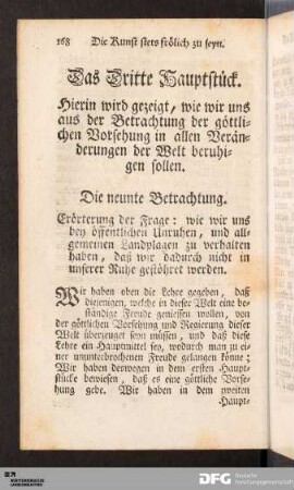 Die neunte Betrachtung.