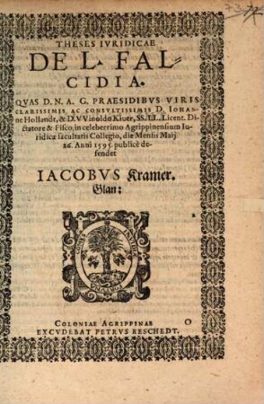 Theses iur. de lege falcidia