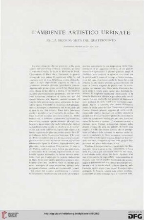21: L' ambiente artistico urbinate nella seconda metà del Quatrocento