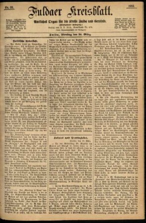 Ausgabe vom Dienstag, den 20. März 1883.