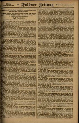 Zweite Ausgabe vom Samstag, den 09. August 1919.