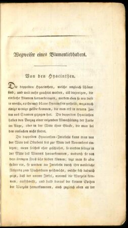 Von den Hyacinthen.