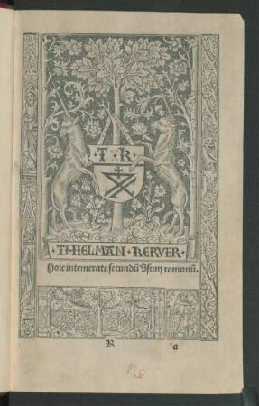 Horae ad usum Romanum