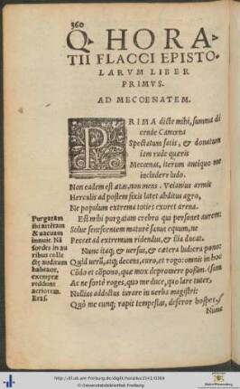 Quinti Horatii Flacci Epistolae
