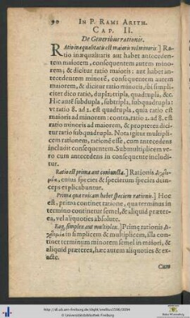Cap. II. De Generibus rationis