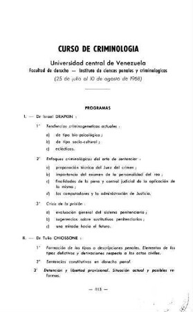 613-614, Curso de criminologica. Universidad central de Venezuela - Facultad derecho - Instituto de ciencas penales y criminologicas