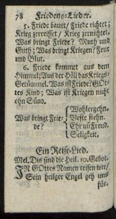 Ein Reise-Lied.