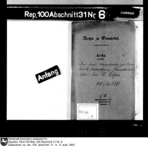 Streitigkeit mit dem Magistrat zu Osnabrück wegen der Jurisdiktion über Dr. Elfers
