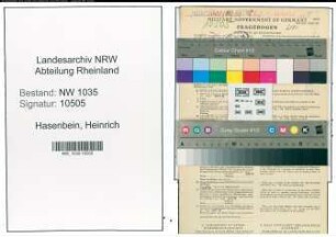 Entnazifizierung Heinrich Hasenbein , geb. 11.02.1895 (Steiger)