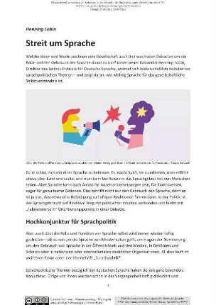 Streit um Sprache