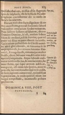 Dominica VIII. Post Pentecost.