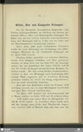 Silber-, Blei- und Zinkgrube Holzappel