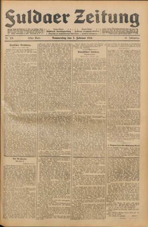 Ausgabe vom Donnerstag, den 05. Februar 1914.