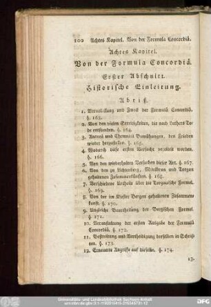 Achtes Kapitel. Von der Formula Concordiä.