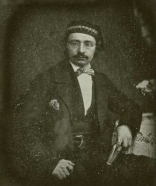 Selbstbildnis mit Buch : Selbstbildnis Hermann Krone als Student. Daguerreotypie, 1850. TU Dresden, Fotosammlung Krone