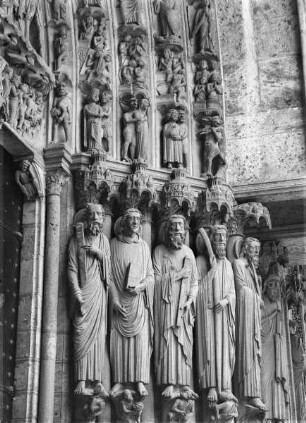 Rechtes Gewände, Paulus, Johannes, Jakobus Major, Jakobus Minor, Bartholomäus