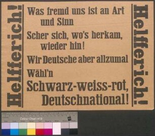 Wahlplakat der DNVP zur Reichstagswahl am 6. Juni 1920
