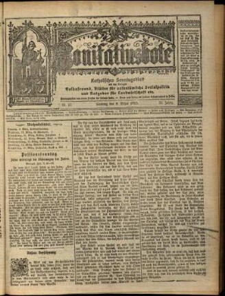 Erste Ausgabe vom Sonntag, den 09. März 1913.