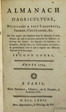 Almanach d'agriculture