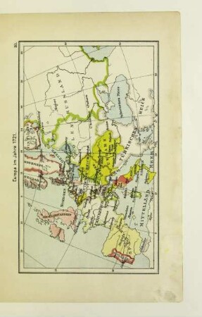 Europa im Jahre 1721