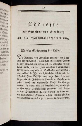 47-51, Addresse der Gemeinde ...; Adresse der ...