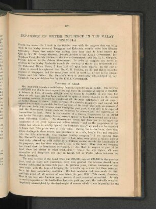 Expansion Of British Influence In The Malay Peninsula.