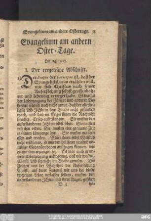Evangelium am andern Oster-Tage. Luc. 24, 13 - 35.