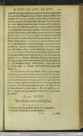 Cap. XXIII. De actione contra fideiussores