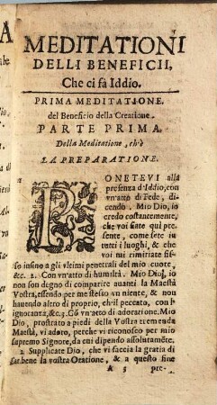 Meditationi sopra diversi soggetti proprii per qualunque giorno dell'anno, e particolarmente per gli otto, o dieci giorni de gli esercitii spirituali, 2