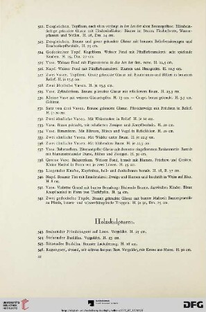 Holzskulpturen (Nr. 543-568)