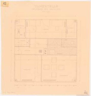 Tankstelle: Grundriss des Pavillons 1:20