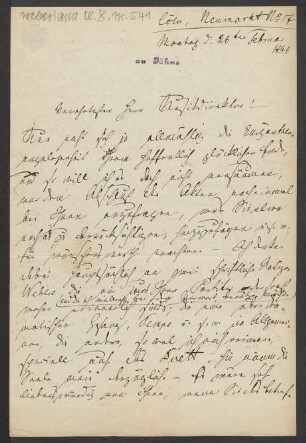 Brief an Friedrich Wilhelm Jähns : 26.02.1866