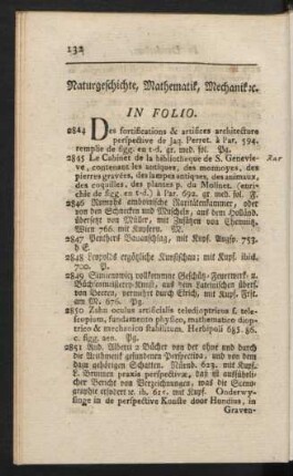 Naturgeschichte, Mathematik, Mechanik &c.