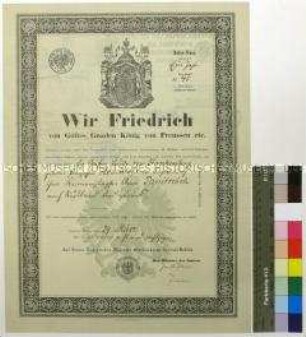 Reisepass für Louise Gräfin von Frankenberg, geborene Prinzessin Hohenlohe in Begleitung ihrer Kammerjungfer Anna Panitschek zur Reise nach Russland und zurück