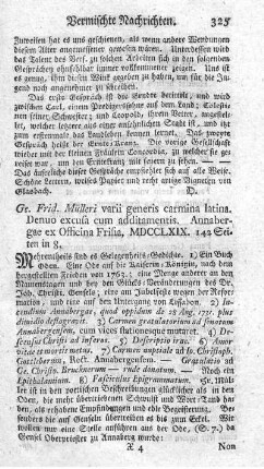 Varii generis carmina latina.